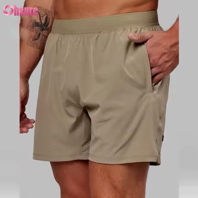 Custom High Quality Nylon Spandex Split Hem 5 in 2 in 1 allenamento atletico sport pantaloncini da ginnastica per uomini