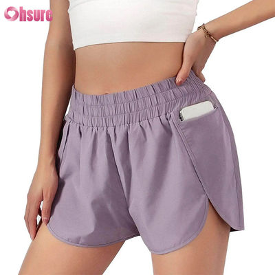 Pantaloncini da corsa da donna ad asciugatura rapida Fitness Strato sportivo ad asciugatura rapida con vita elastica Abbigliamento atletico traspirante Produttore