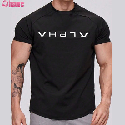 Ingrosso di alta qualità Quick Dry Running Athletic T-shirt sportiva maschile logo personalizzato allenamento palestra cotone T-shirt sportive brevi