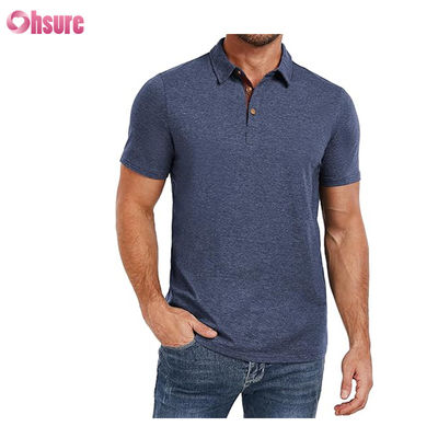 45%Bamboo 46%Polyester 9%Spandex Deodorante antibatterico Tessuto a secco rapido Personalizzare Stampato Maniche lunghe o corte Polo