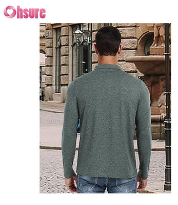 45%Bamboo 46%Polyester 9%Spandex Deodorante antibatterico Tessuto a secco rapido Personalizzare Stampato Maniche lunghe o corte Polo