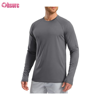 Tessuto personalizzato in nylon, spandex, poliestere e cotone. Magliette sportive da uomo personalizzate con stampa, comode e morbide, magliette oversize, tinta unita.