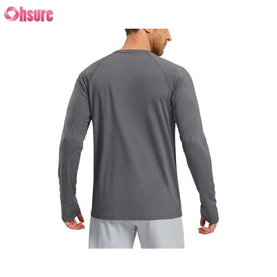 Tessuto personalizzato in nylon, spandex, poliestere e cotone. Magliette sportive da uomo personalizzate con stampa, comode e morbide, magliette oversize, tinta unita.