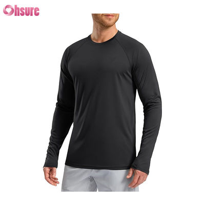 Tessuto personalizzato in nylon, spandex, poliestere e cotone. Magliette sportive da uomo personalizzate con stampa, comode e morbide, magliette oversize, tinta unita.