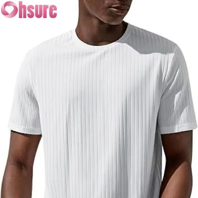 T-shirt Basic Uomo Manica Corta Casual Girocollo a Costine