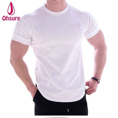 Stampa casuale Modello a maglia Supporto muscolare Esercizio abbigliamento per uomini Bambù tessuto BoxeT-shirt stampa