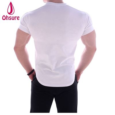 Stampa casuale Modello a maglia Supporto muscolare Esercizio abbigliamento per uomini Bambù tessuto BoxeT-shirt stampa