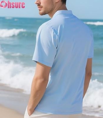 T-shirt da uomo casual Henley Classic Button T-shirt estivi a colori solidi