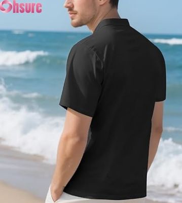 T-shirt da uomo casual Henley Classic Button T-shirt estivi a colori solidi