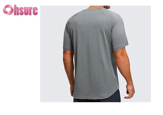 Stampa casuale Modello a maglia Supporto muscolare Esercizio abbigliamento per uomini Bambù tessuto BoxeT-shirt stampa