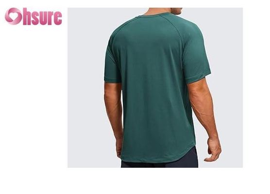 Stampa casuale Modello a maglia Supporto muscolare Esercizio abbigliamento per uomini Bambù tessuto BoxeT-shirt stampa