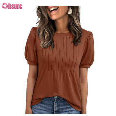 Top donne T-shirt a manica corta Camicie abito casual business piatto moda estiva 2025 abiti comodi di base
