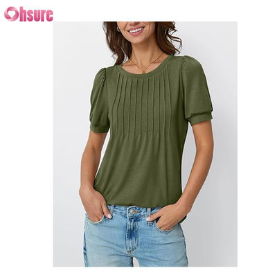 Top donne T-shirt a manica corta Camicie abito casual business piatto moda estiva 2025 abiti comodi di base