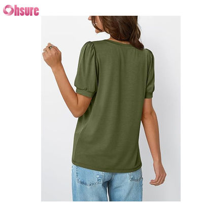 Top donne T-shirt a manica corta Camicie abito casual business piatto moda estiva 2025 abiti comodi di base