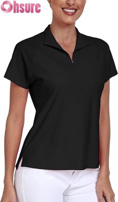 Produttore di poliestere femminile per polo T-shirt traspirante Golf Pickleball Tops Logo personalizzato Maniche corte Stand formale