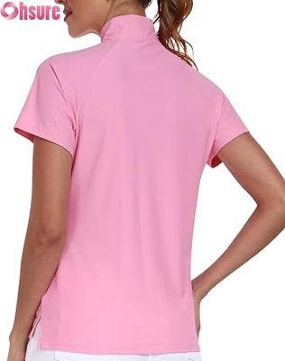 Produttore di poliestere femminile per polo T-shirt traspirante Golf Pickleball Tops Logo personalizzato Maniche corte Stand formale