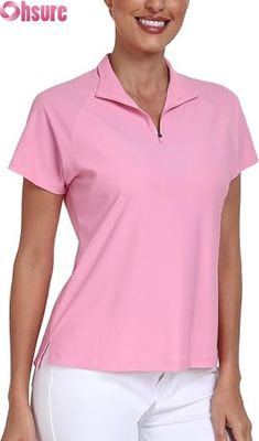 Produttore di poliestere femminile per polo T-shirt traspirante Golf Pickleball Tops Logo personalizzato Maniche corte Stand formale