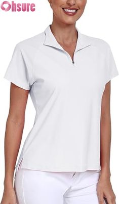 Produttore di poliestere femminile per polo T-shirt traspirante Golf Pickleball Tops Logo personalizzato Maniche corte Stand formale