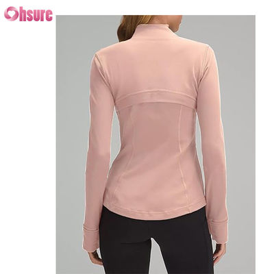Nuovo logo personalizzato Moda tinta unita Tasca Pullover Zip up Tempo libero Sport Fitness Felpa OEM Alta qualità per donna