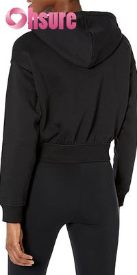 Top sportivo da donna in cotone 100% a vestibilità ampia, girocollo, felpa con motivo personalizzato, antirughe, ecologico, anteriore