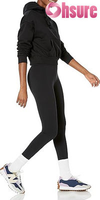 Top sportivo da donna in cotone 100% a vestibilità ampia, girocollo, felpa con motivo personalizzato, antirughe, ecologico, anteriore