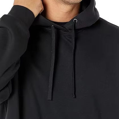Pullover di cotone di alta qualità con cappotto per uomini abbigliamento di grandezza superiore abbigliamento essenziale jersey tessuto massello modello colletto con cappuccio