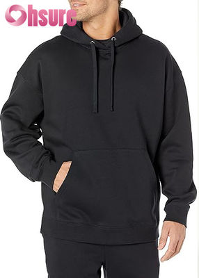 Pullover di cotone di alta qualità con cappotto per uomini abbigliamento di grandezza superiore abbigliamento essenziale jersey tessuto massello modello colletto con cappuccio