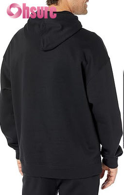 Pullover di cotone di alta qualità con cappotto per uomini abbigliamento di grandezza superiore abbigliamento essenziale jersey tessuto massello modello colletto con cappuccio