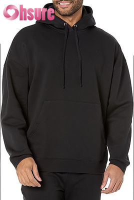 Pullover di cotone di alta qualità con cappotto per uomini abbigliamento di grandezza superiore abbigliamento essenziale jersey tessuto massello modello colletto con cappuccio