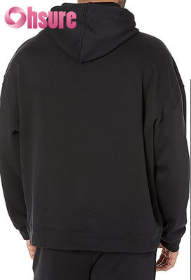 Pullover di cotone di alta qualità con cappotto per uomini abbigliamento di grandezza superiore abbigliamento essenziale jersey tessuto massello modello colletto con cappuccio