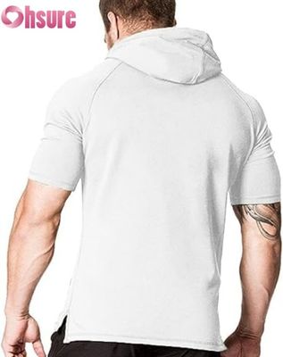 T-shirt a manica corta uomo con felpa casual con felpa con cappuccio OEM ODM Manufacturer
