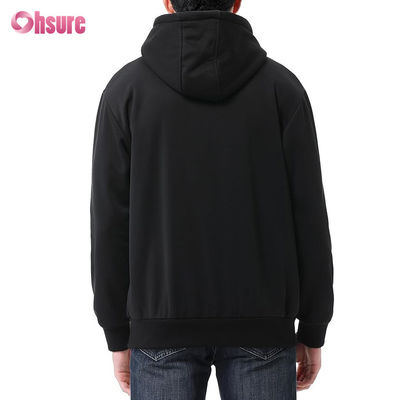 Felpa con cappuccio con zip a un quarto da uomo XL con design personalizzato, pesante, 100% cotone French Terry, girocollo, stile invernale, con cappuccio, tinta unita