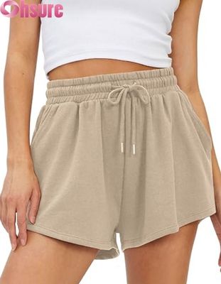Pantaloncini sportivi da donna a vita alta ad asciugatura rapida, gonne-pantalone traspiranti con tasche per corsa ed esercizio fisico, decorazione con motivo alla moda