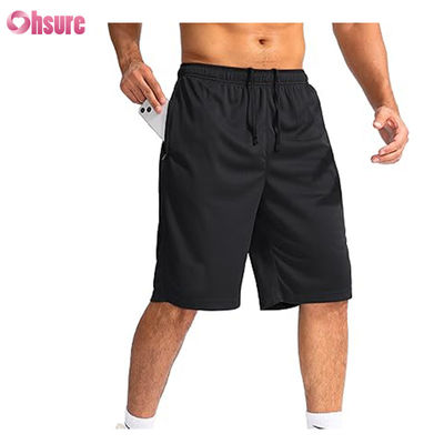Pantaloncini traspiranti da uomo per il fitness, pantaloncini sportivi da jogging, pantaloncini da palestra in cotone e poliestere