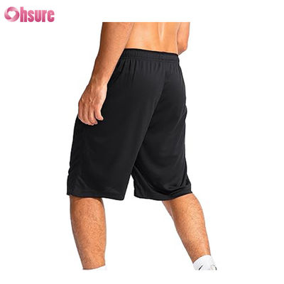 Pantaloncini traspiranti da uomo per il fitness, pantaloncini sportivi da jogging, pantaloncini da palestra in cotone e poliestere