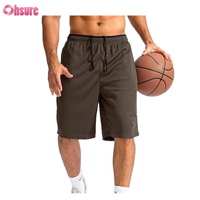Pantaloncini traspiranti da uomo per il fitness, pantaloncini sportivi da jogging, pantaloncini da palestra in cotone e poliestere