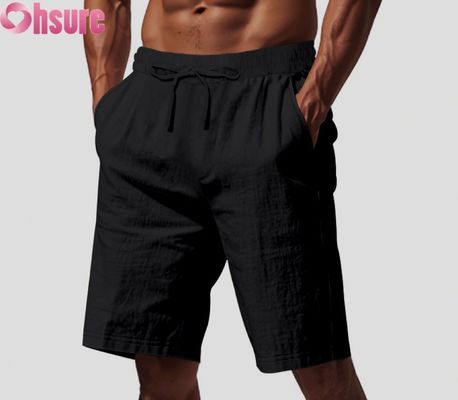 Pantaloni leggeri da uomo calzature casual estive traspiranti sportive da spiaggia Loose Fit Medi lunghezza elastica vita comoda
