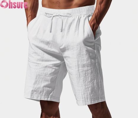 Pantaloni leggeri da uomo calzature casual estive traspiranti sportive da spiaggia Loose Fit Medi lunghezza elastica vita comoda