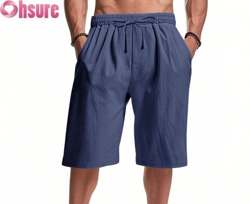 Pantaloni leggeri da uomo calzature casual estive traspiranti sportive da spiaggia Loose Fit Medi lunghezza elastica vita comoda