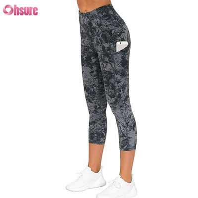 Pantaloni da yoga per donne Taia alta con tasca Controllo della pancia Leggings da ginnastica