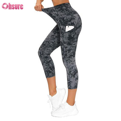 Pantaloni da yoga per donne Taia alta con tasca Controllo della pancia Leggings da ginnastica