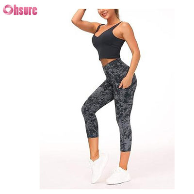 Pantaloni da yoga per donne Taia alta con tasca Controllo della pancia Leggings da ginnastica