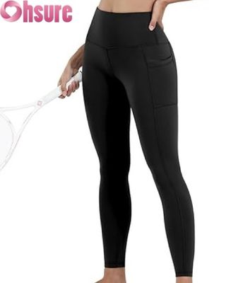Leggings da yoga da donna con cintura alta e pantaloni da ginnastica con tasche
