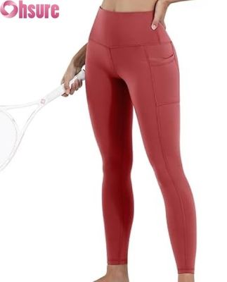 Leggings da yoga da donna con cintura alta e pantaloni da ginnastica con tasche