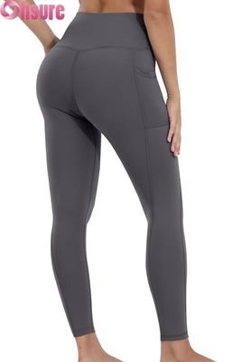 Leggings da yoga da donna con cintura alta e pantaloni da ginnastica con tasche