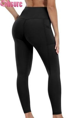 Leggings da yoga da donna con cintura alta e pantaloni da ginnastica con tasche