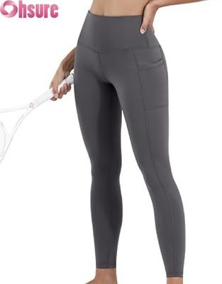 Leggings da yoga da donna con cintura alta e pantaloni da ginnastica con tasche