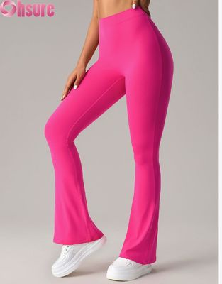 2025 Ingrosso Pantaloni da yoga per donne nude sentimento cintura alta sedere sollevare leggings sfiorati per la danza palestra