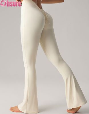 2025 Ingrosso Pantaloni da yoga per donne nude sentimento cintura alta sedere sollevare leggings sfiorati per la danza palestra