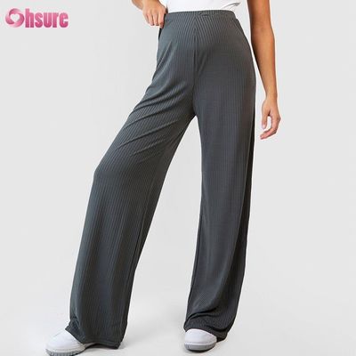 Pantaloni della tuta in tessuto da palestra Abbigliamento sportivo Pantaloni jogger larghi e dritti da donna Pantaloni della tuta da jogging dritti per donne incinte Tessuto a maglia Casual